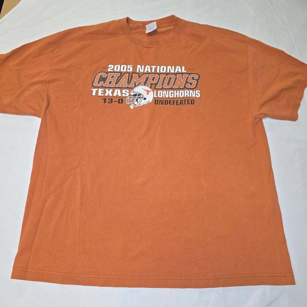 Vintage 2005 Texas Longhorns National Champions T-Shirt 2XL Vince Young